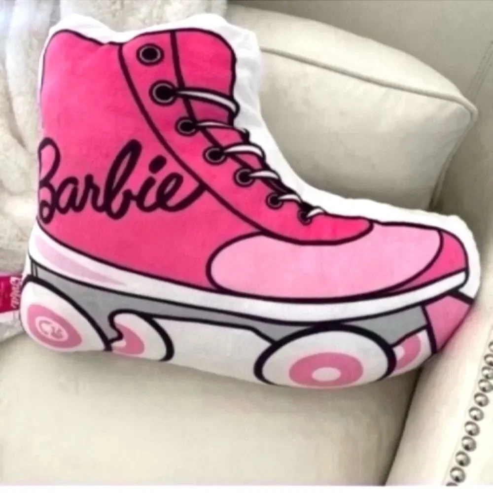 NEW Beautiful Pink Barbie Roller Bed Pillow